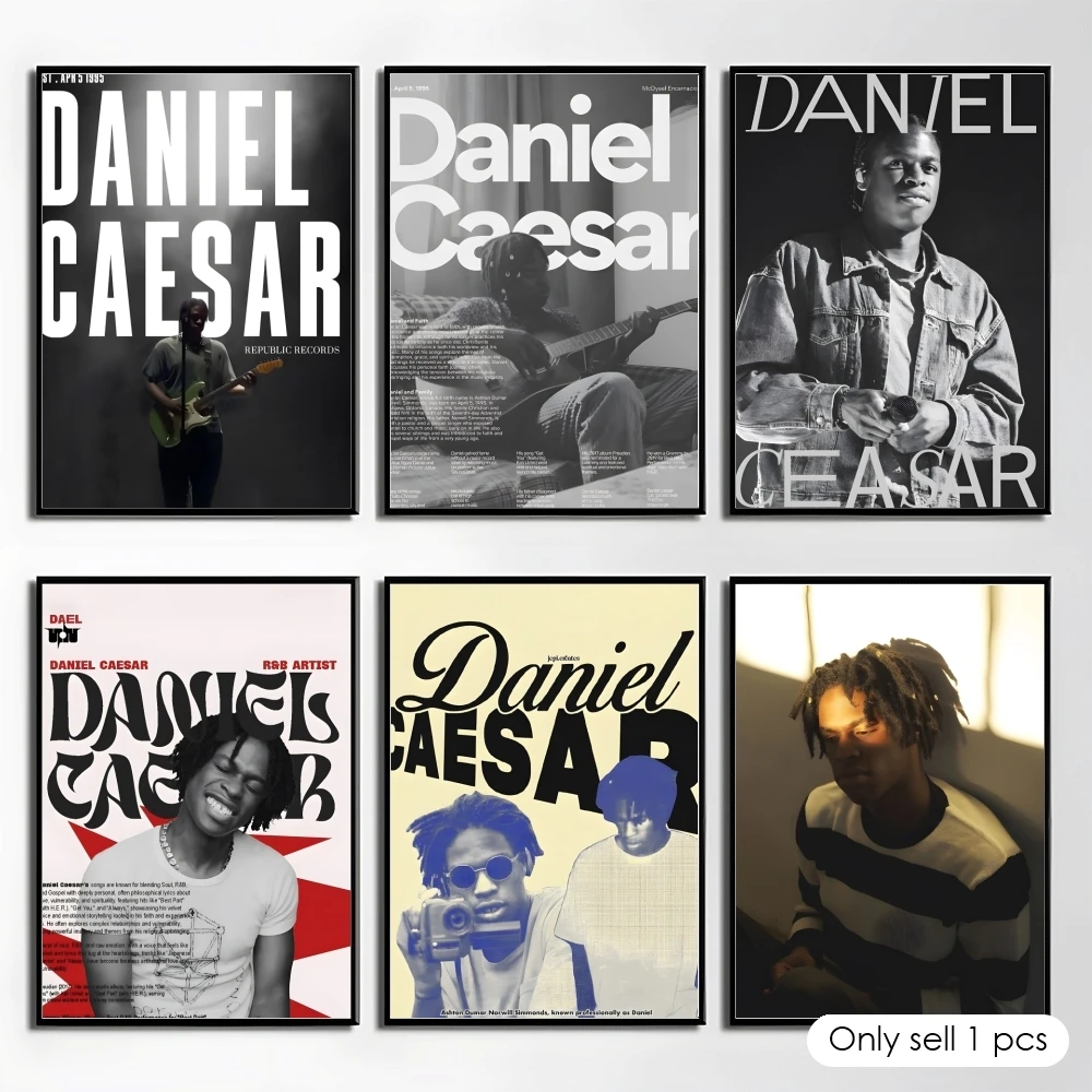 Popular Singer D-Daniel Caesar Poster Elegant And Affordable Wall Art Stickers For Dormitory Living Room And Bedroom Spaces