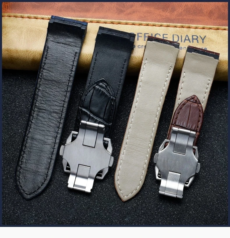 Genuine Leather Wristband for Cartier Sandoz Santos 100 Watch Band Soft Comfortable Watchband Accessories 20mm 23mm Watch straps