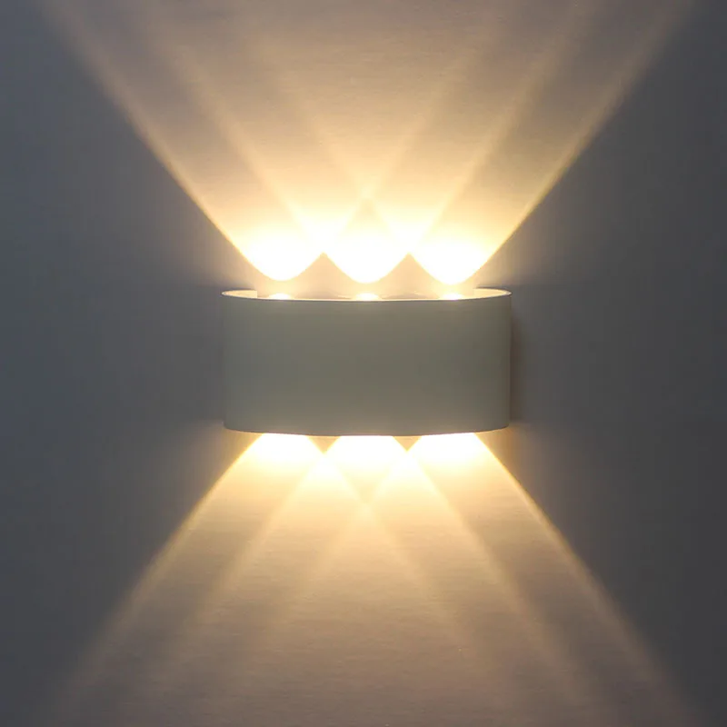 Lámpara LED de pared impermeable IP65, luz moderna de arco de aluminio, para porche, escaleras, blanco cálido