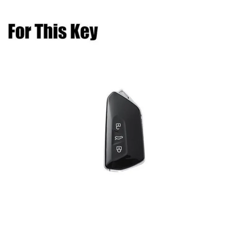 A + غطاء حافظة مفاتيح السيارة من الجلد من سبائك الزنك لسيارة VW Golf 8 Mk8 ID.3 ID.4 Octavia GTD #2