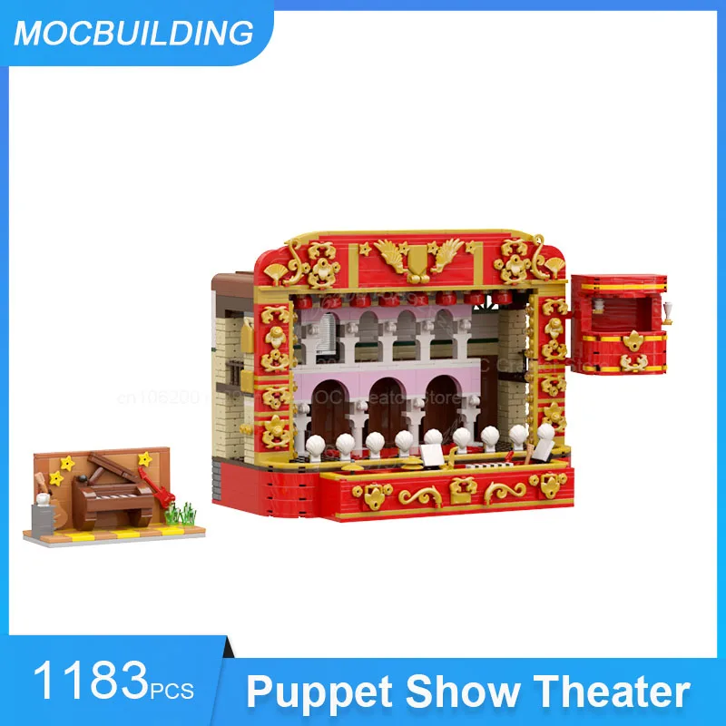 Puppet Show Theater Display Model MOC Building Blocks DIY Assemble Bricks Educational Collection Creative Toys Gifts 1183PCS