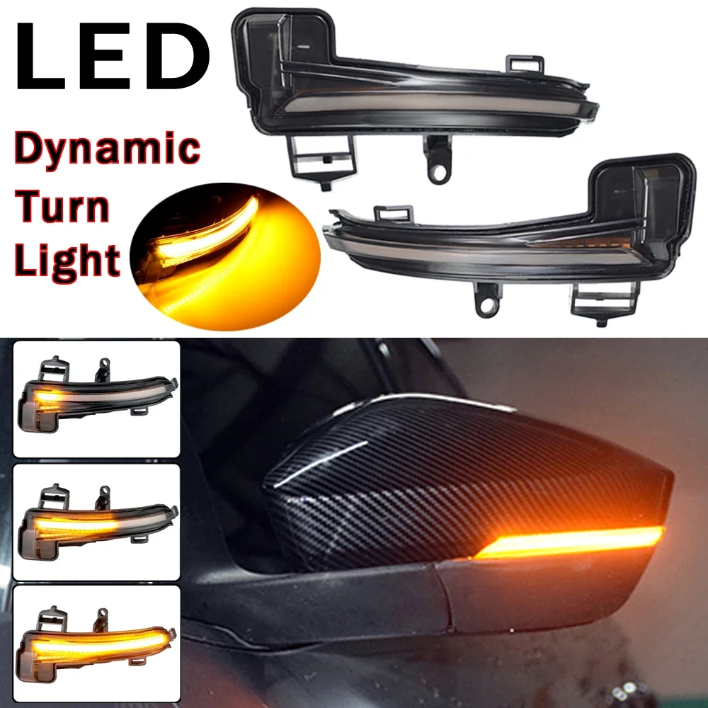 

2 pieces For Skoda Superb A7 2016 2017 2018 2019 Dynamic LED Turn Signal Blinker Mirror flasher Light