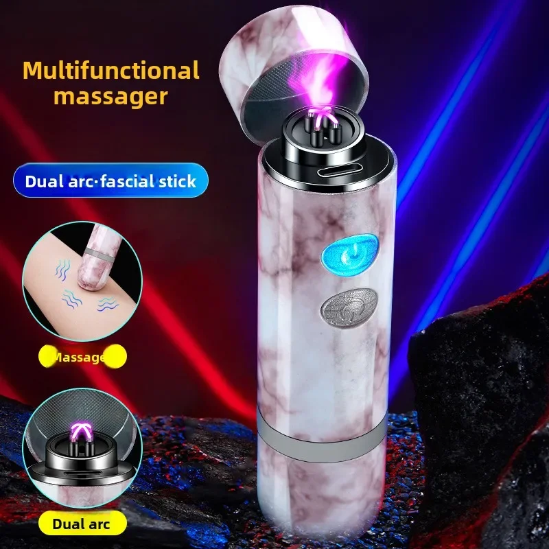 

Lighter with Massage Function, Pulse Dual Arc Cigarette Lighter, Multifunctional USB Charging Lighter