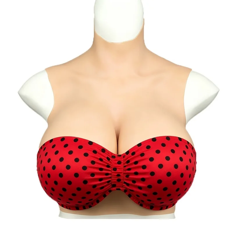 

C-G Cup Natural Silicone Breast Implants Suitable for Role-Play, Theater Performances Realistic Full Coverage Prosthesis