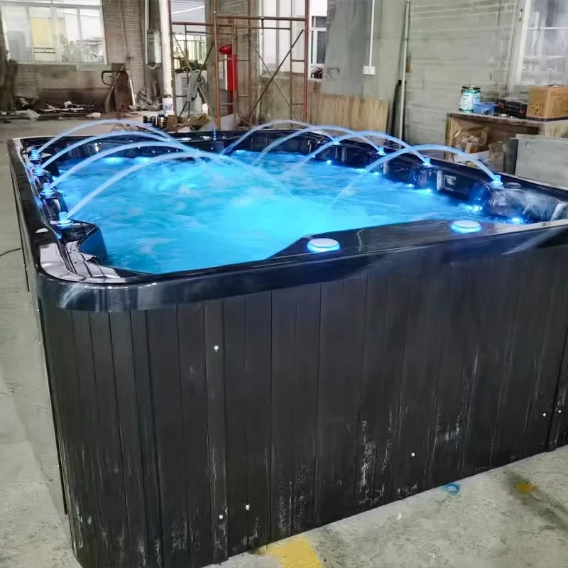 Luxury Family 5 Person Whirlpool Spa Tubs Outdoor Spa Hot Tub CE Approved Jacuzzier Spa With Bluetooth Speaker LED Light