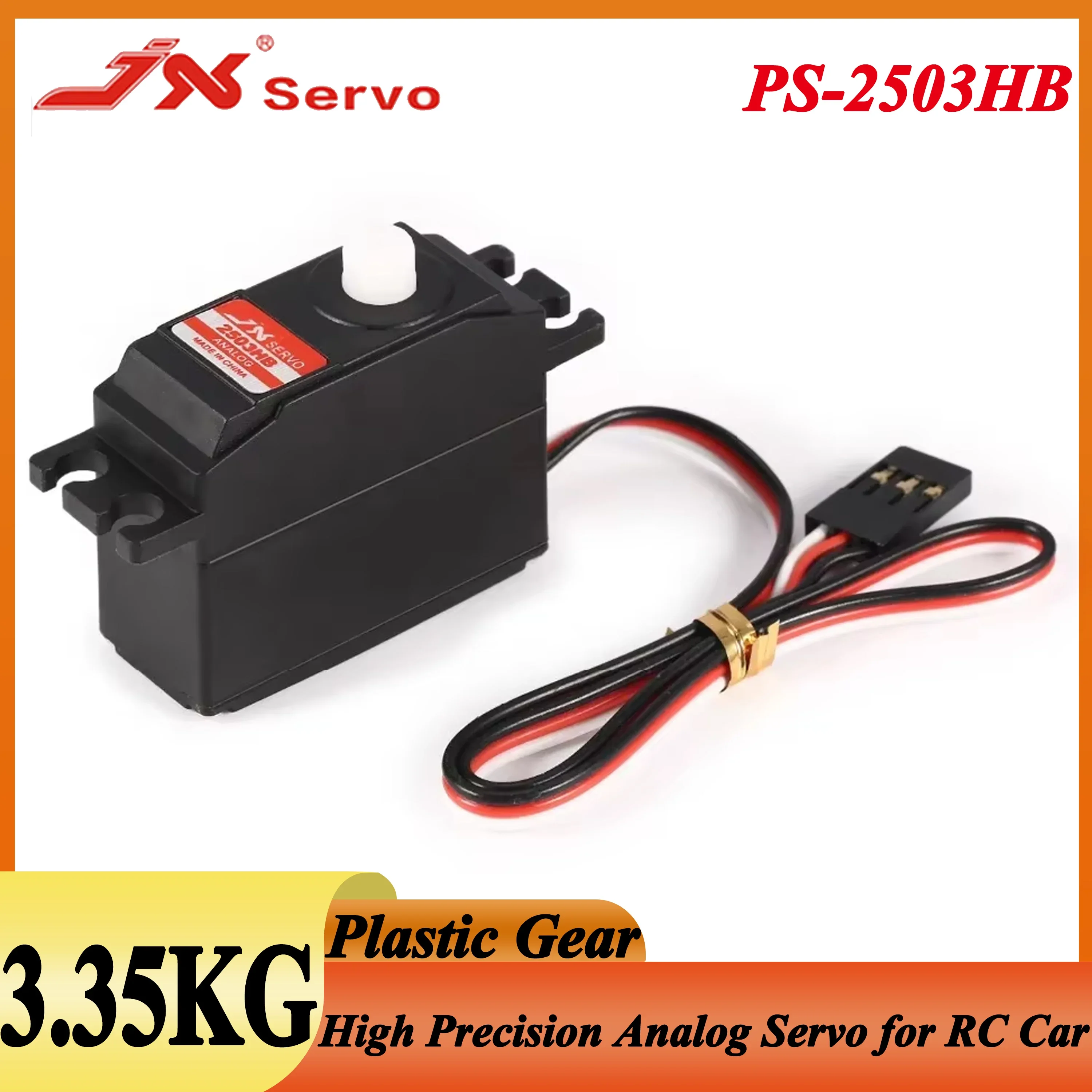 

JX Servo PS-2503HB 3.35kg High Precision Plastic Gear Analog Mini Servo 4.8V-6V for 1/12 RC Car Airplane Wltoys Tamiya Traxxas