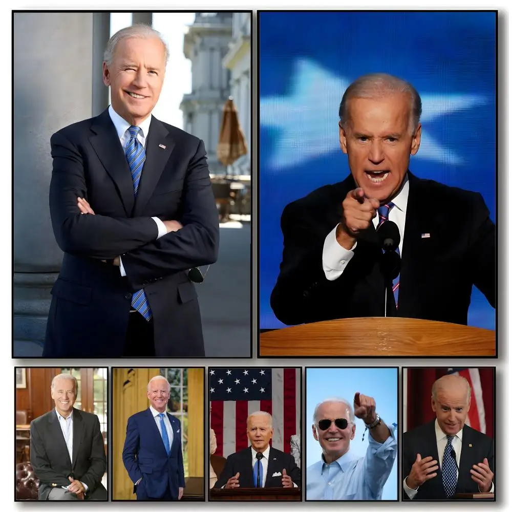 politician publicfigure Biden Poster Trendy Aesthetic Wall Art Poster for Dorm Room Bedroom Decor