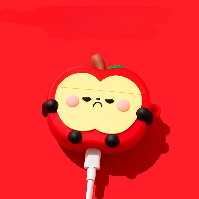 Creative 3D for Airpids 4th Generation Earphone Case, for Apple Airpods Pro 2 Protective Case 3rd Generation Red Fruit  Gift