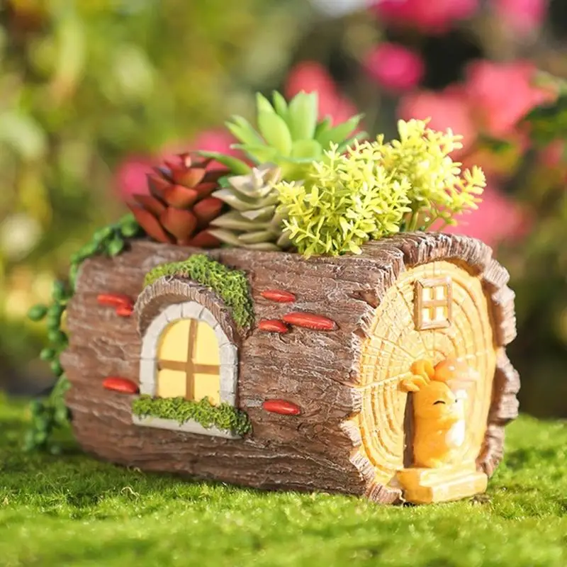 Handmade Animal Figurine Resin Craft Ornament for Desktop Landscaping Desktop Animal Decorations Planter Landscaping 87HA