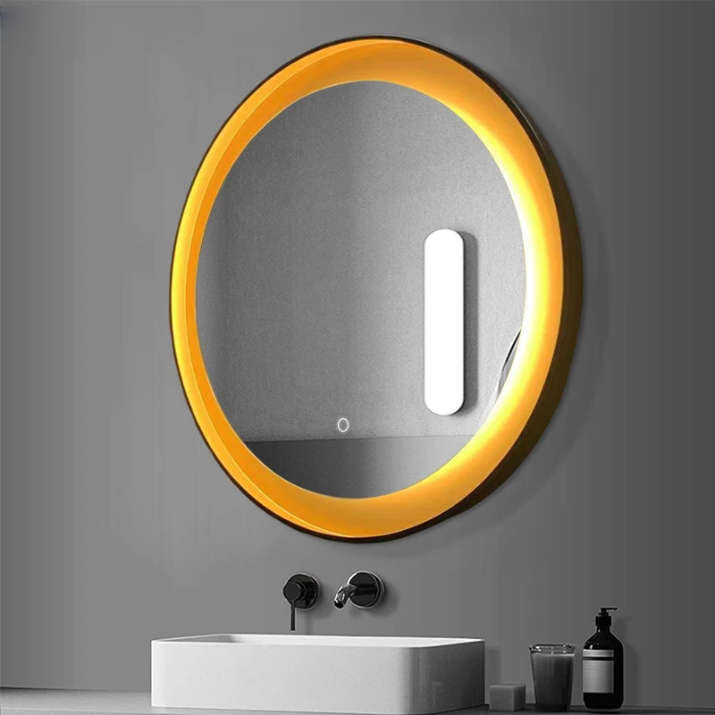 Wall Living Room Home Art Decorative Custom Round Framed LED Mirrors