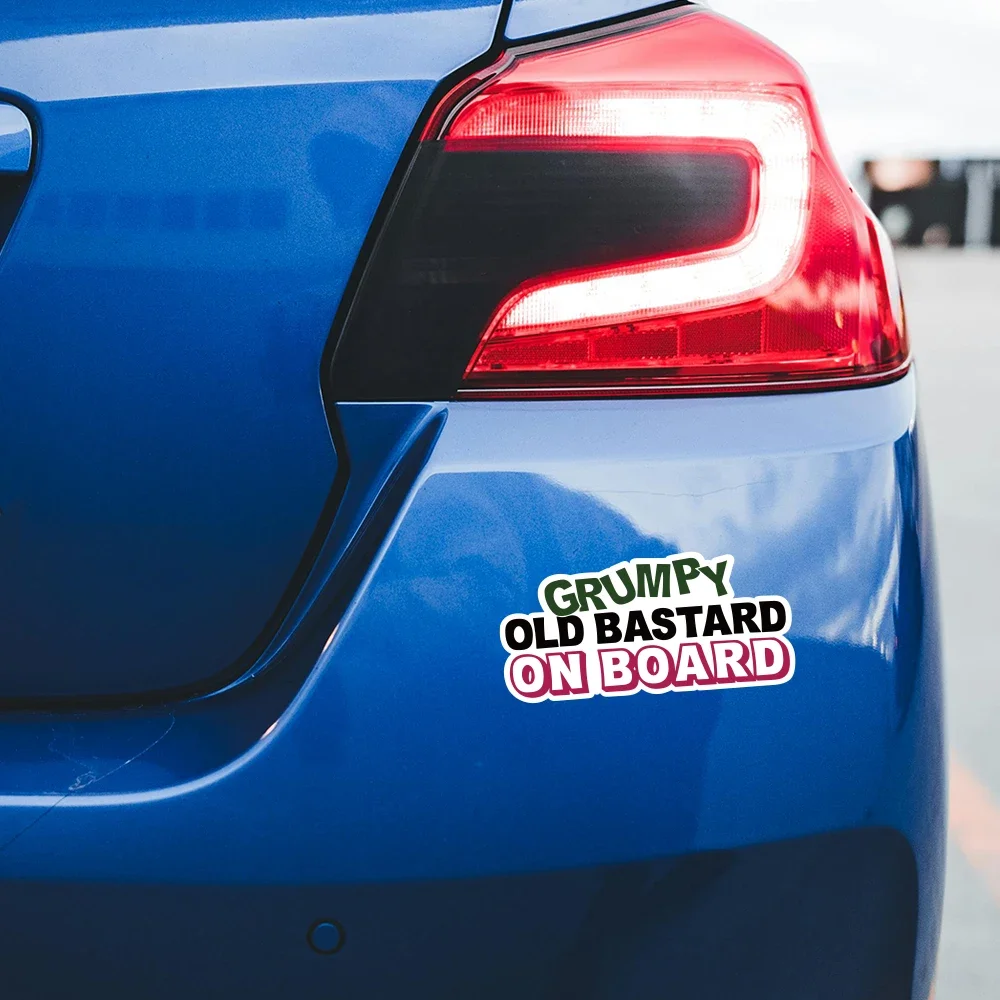 

Car Sticker GRUMPY OLD BASTARD ON BOARD PVC Decal Car Funny Vinyl Stickers Auto Sticker Waterproof Car Exterior Accessories