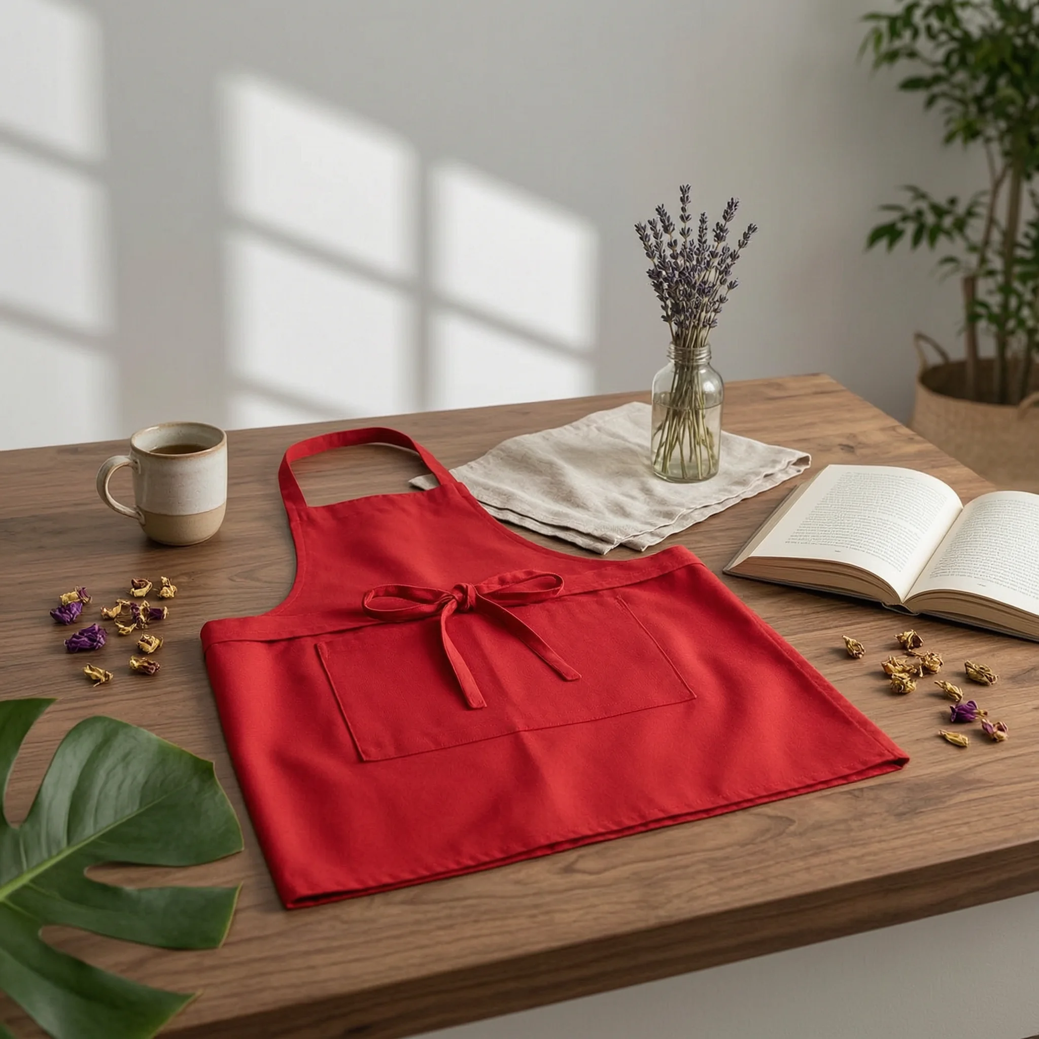 

Waterproof Waist Apron Easy to Clean Tie Waist Apron Workwear Pocket Clothing Accessory Gender-Neutral for Workers, Kitchen