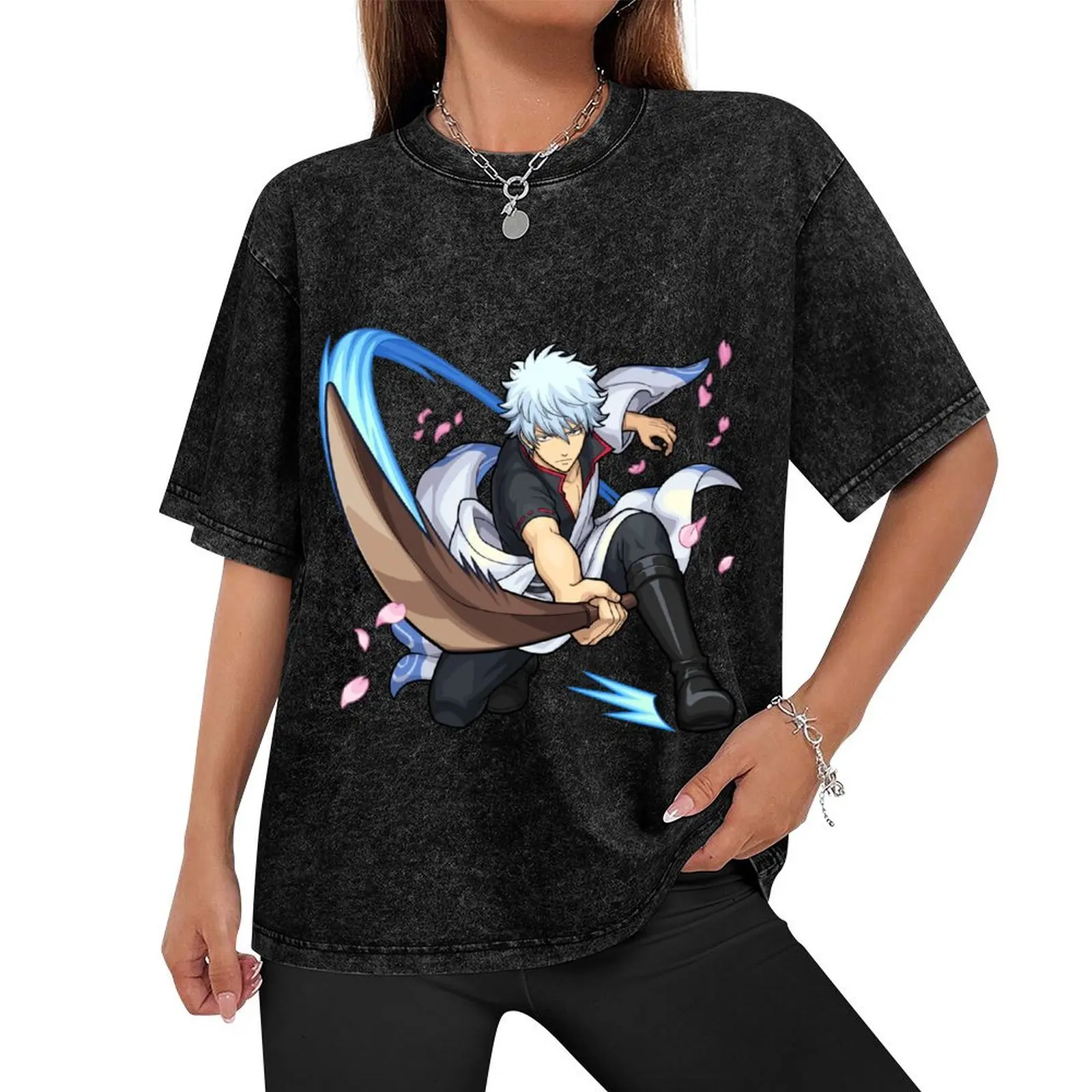 Gintoki Sakata Gintama T-Shirt customizeds animal prinfor boys shirts graphic anime clothes t shirt men 100℅ cotton