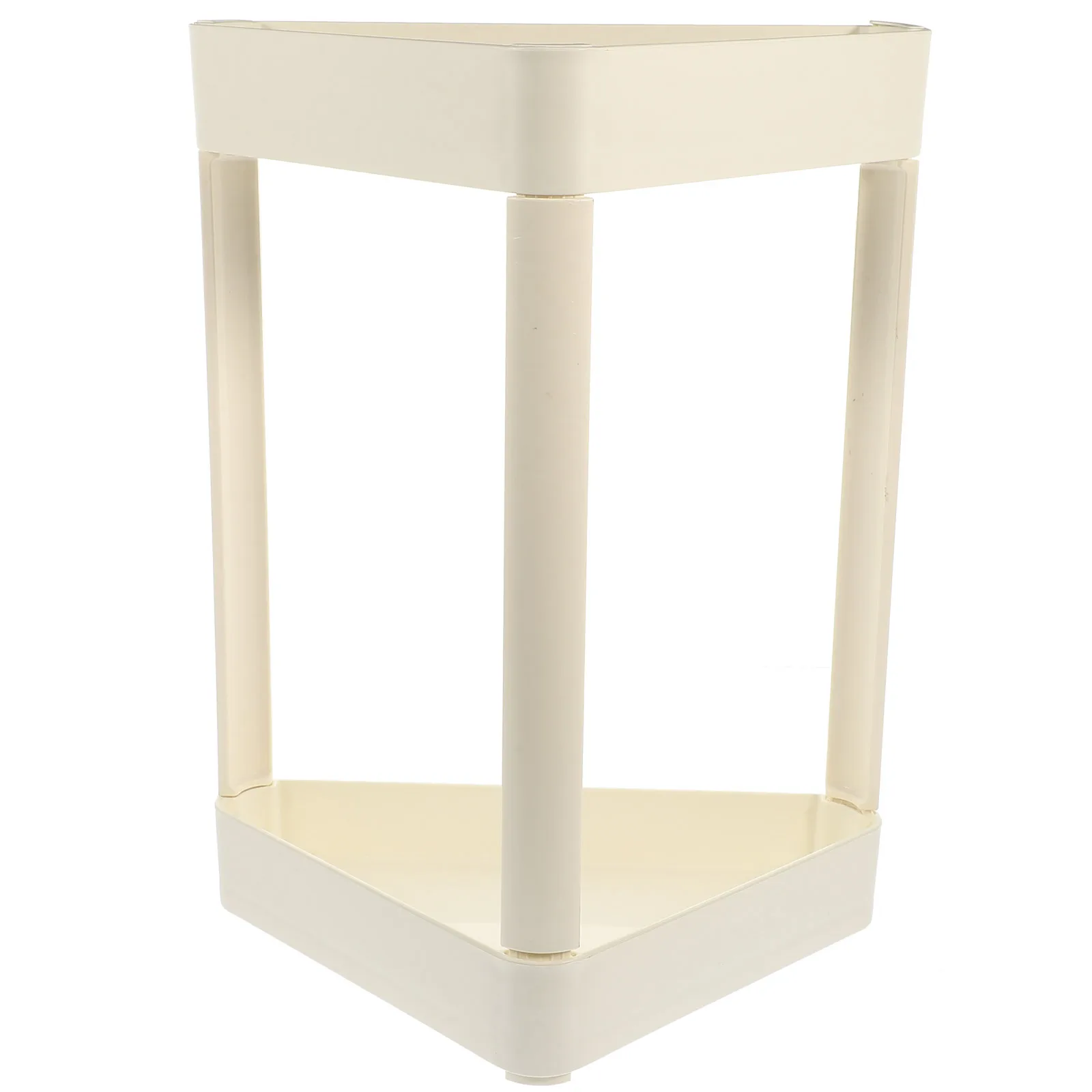 

Double Tier Storage Shelf White Triangle 26x19x35cm Bathroom Kitchen Countertop Toiletry Rack Corner ganizer Space Saving