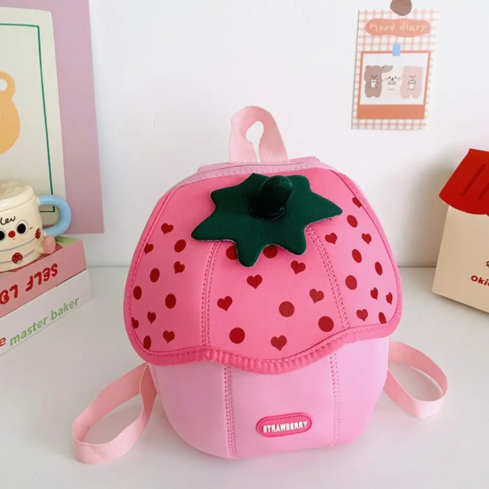 Double Shoulder Fruits Mushroom Backpack Schoolbag Large Capacity Kindergarten Backpack Handbag Cute Student School Bag School
