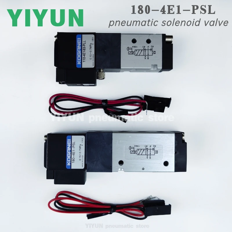 

180-4E1-PSL 180-4E1-PLL 180-4E2-PSL 180-4E2-PLL 180-4E1-83 YIYUN Two-position five-way pilot solenoid valve