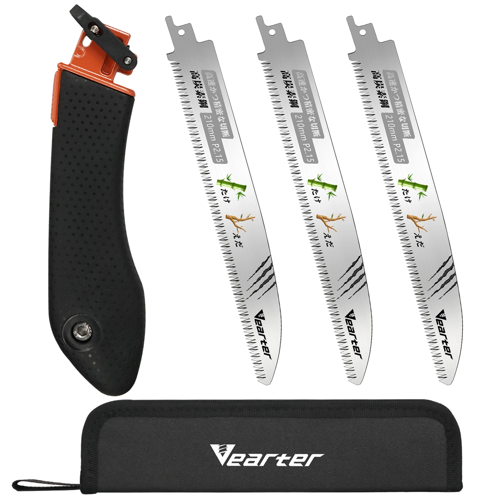 3-pack-210mm-high-carbon-steel-pruning-blades-with-reciprocating-saw-handle-quick-change-hand-saw-for-wood-bamboo-tree-cutting