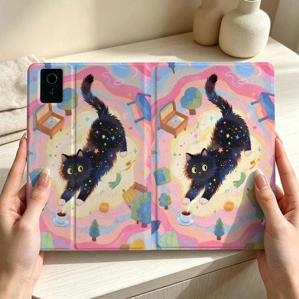 Cartoon Dream Black Cat Soft Pen Tray Tablet Case For Lenovo Xiaoxin Lenovo Tab Pad Pro Plus P12 P11 M10