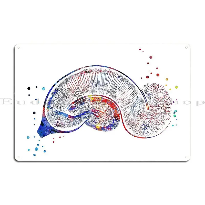 Brain Pyramidal Neurons Hippocampus Metal Sign Pub Printing Wall Decor Party Wall Pub Tin Sign Poster
