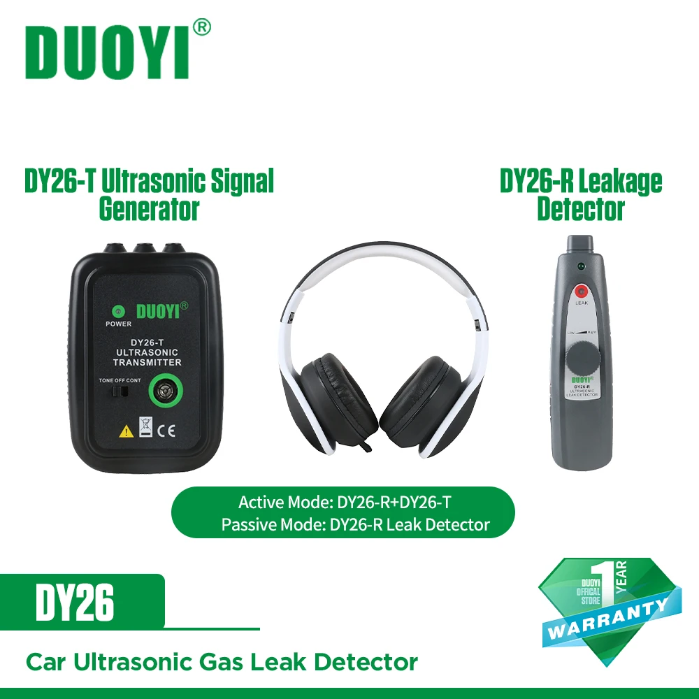 DUOYI DY26 المحمولة NDT كاشفات التسرب بالموجات فوق الصوتية أدوات الغاز فراغ ختم تسرب تستر الموقع تحديد جهاز اختبار التسرب