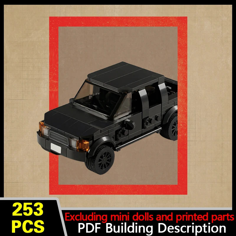 Light Weight Pickup Truck Model MOC Building Bricks War Equipment Modular Technology Gifts Holiday Assemble Children Toys Suit