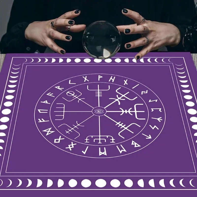 50/60/75cm Square Shape Pendulum Divination Altar Tablecloth Board Game Card Pad Runes Table Cloth Metaphysical Board Game Mat