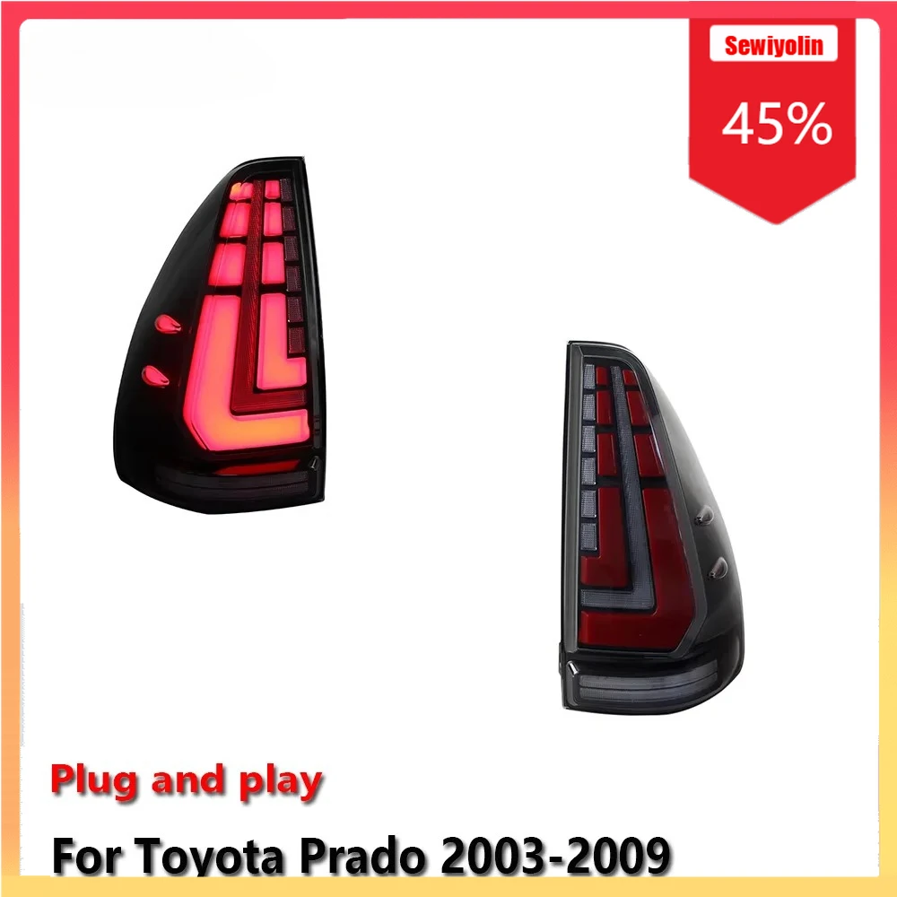 

Car LED Tail Light Automobile Parts For Toyota Prado 2003-2009 Auto Fog DRL Brake Turn Signal Lamp Plug and Play