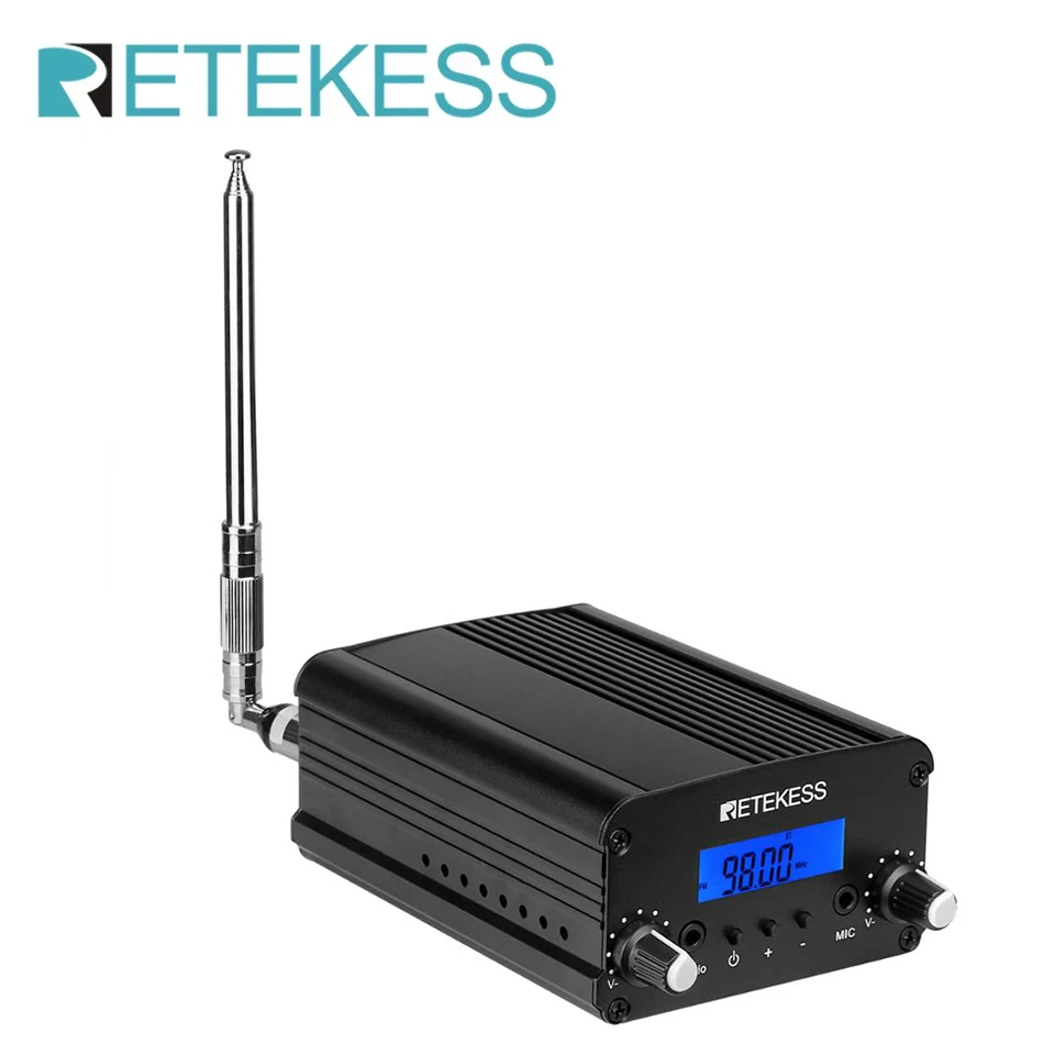 Retekess TR509 Wireless FM Broadcast Transmitter Stereo Radio Station Campus Amplifier AUX Input For Drive-in Church Cinemas