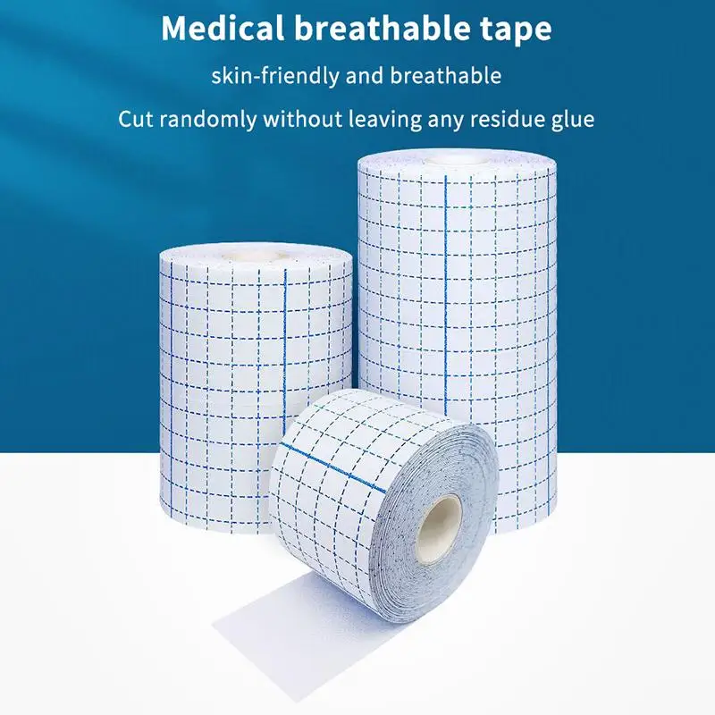Skin-Friendly Non-Woven Medical Tape 1 Roll Antibacterial Breathable Wound Fixation Bandage for Kids Adult First Aid