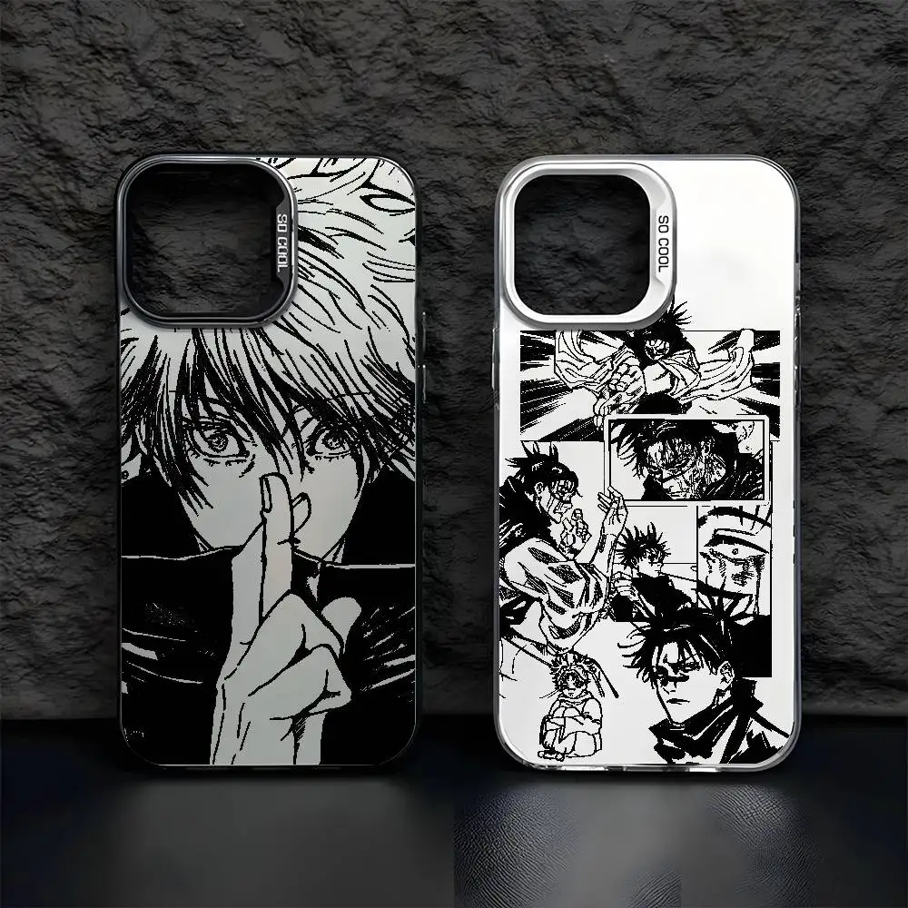 

Trend J-Jujutsu KaisenS Cool Phone Case For IPhone 17 16 15 14 13 12 11 Plus Pro Max Multicolor Aurora Laser Shockproof Funda