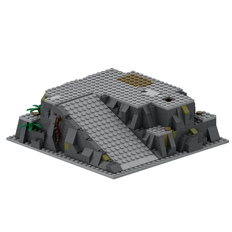 MOC Bouwstenen Kasteel Model Beer Rock Fortress Modulaire Street View Model DIY Montage Bricks Kinderen Speelgoed Kerstcadeaus