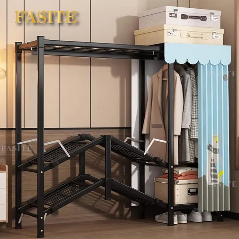 

Dormitory rental wardrobe folding steel frame bold cloth wardrobe dust-proof household wardrobe