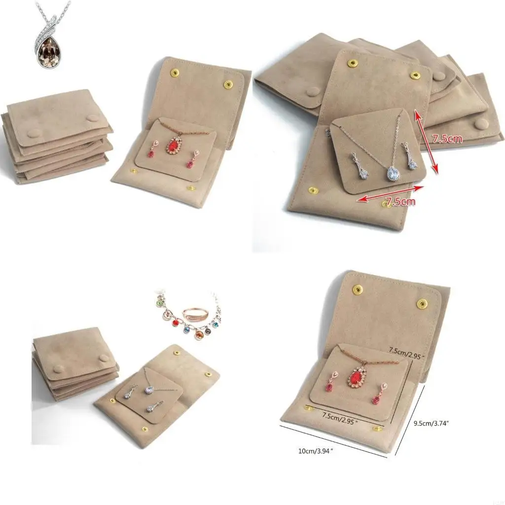 Jewelry Packaging Bag Jewelry Jewelry Portable Jewelry Gift Bags with Button for Jewelry Storage