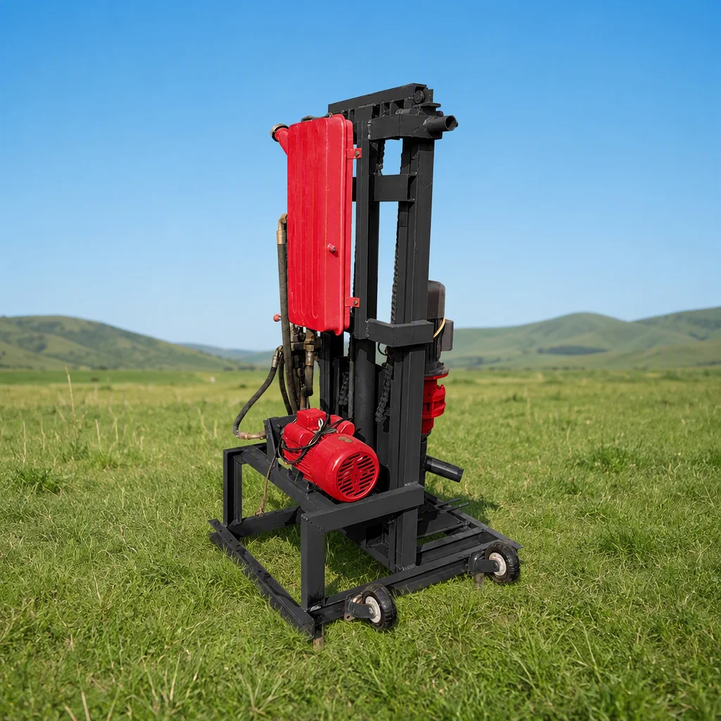Customized Hydraulic Water Well Drilling Rig 100m Deep Small and Convenient Domestic Type for Smallholding Water Supply