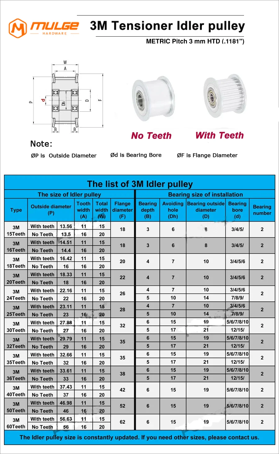 Idler Type 26T/28Teeth HTD 3M Timing Pulley Bore 3/4/5/6/7/8/9/10/12/15mm for 6/10/15mm Width Belt Used In Linear Pulley 3GT