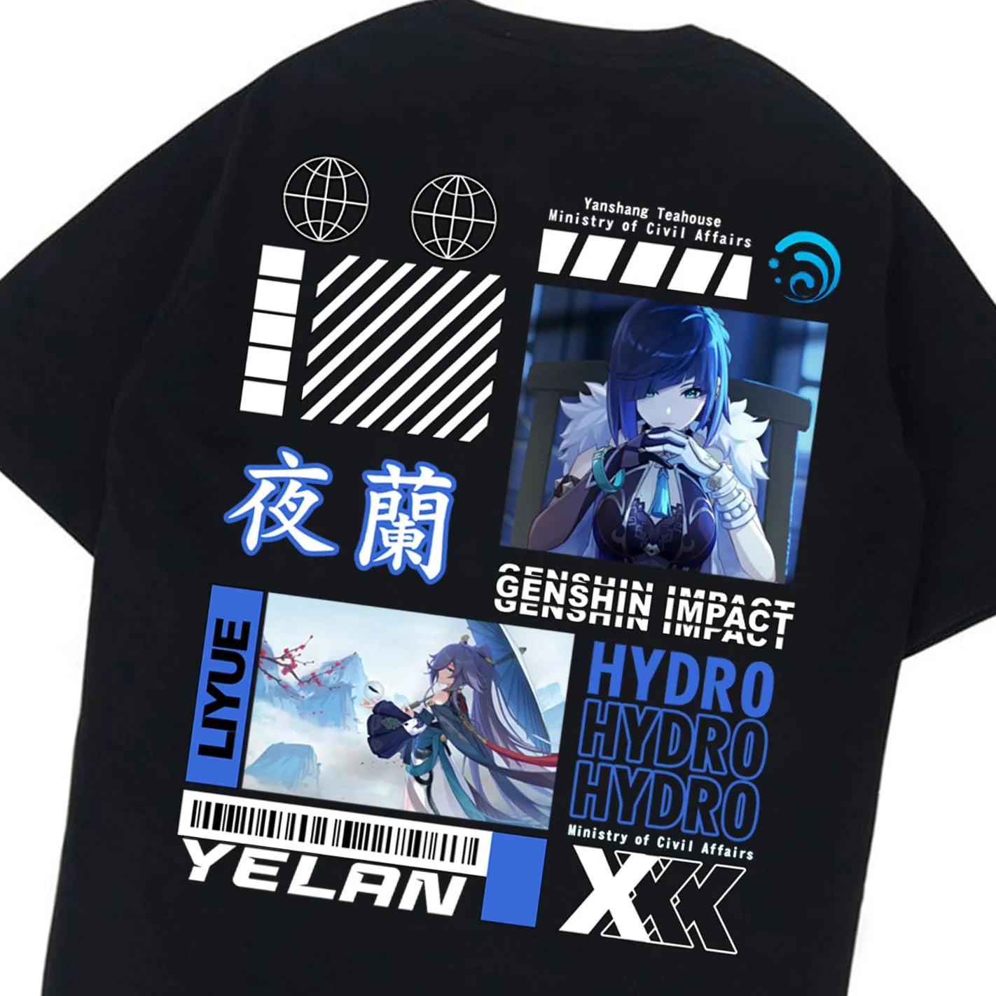 Yelan Tees Kaos game genshin impact (INAZUMA)| Unisex dryco.