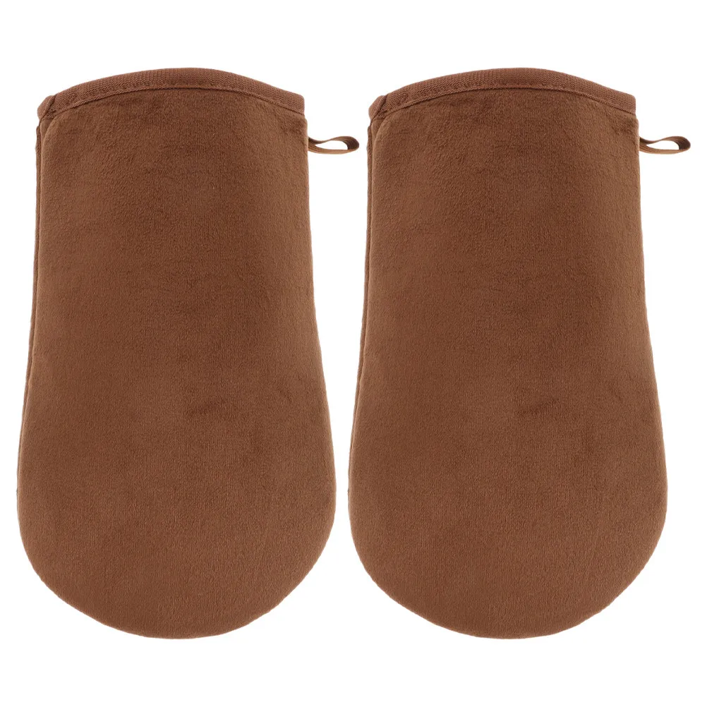 1Pair Self Tanning Mitt Applicator Glove for Body Lotion Oil Sunless Tan Natural Glow Non- Easy Clean Beauty Essential