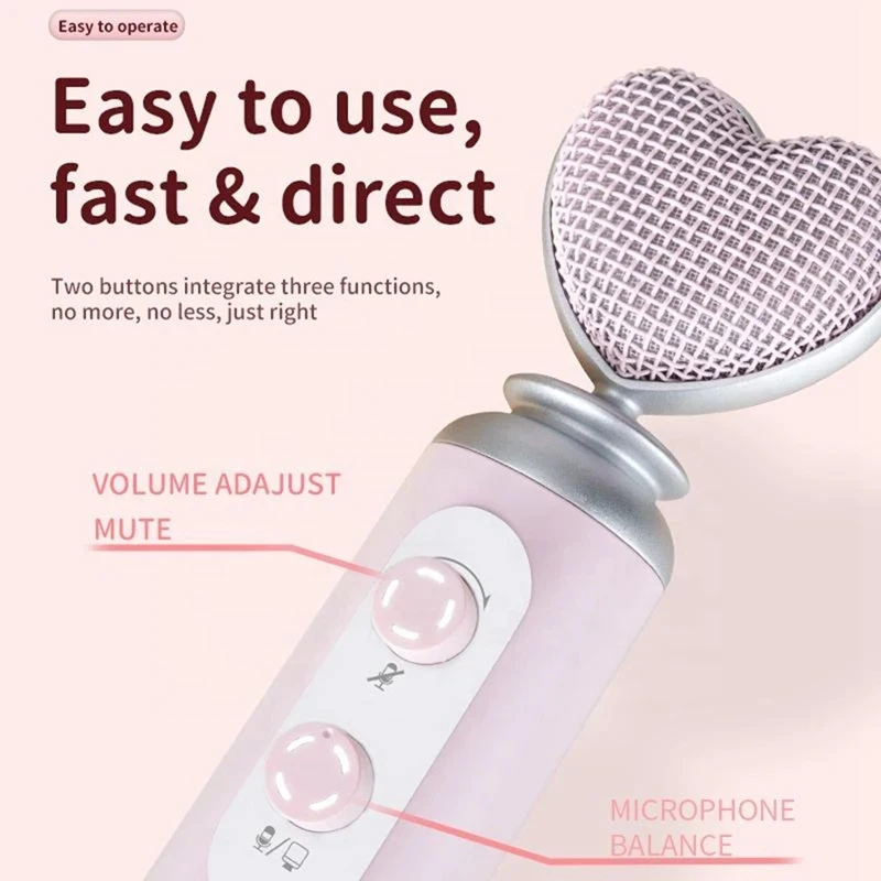 Professional USB-C Noise Reduction Condenser Microphone For Mobile Phone PC Computer Live Streaming Pink