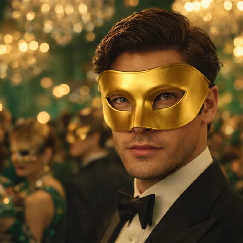 Männer Frauen Maskerade Augenmaske Venezianisches Paar Cosplay Kostüm Requisiten Halloween Karneval Prom Party Kopfschmuck Kunststoff Gesichtsmasken – Detail 9
