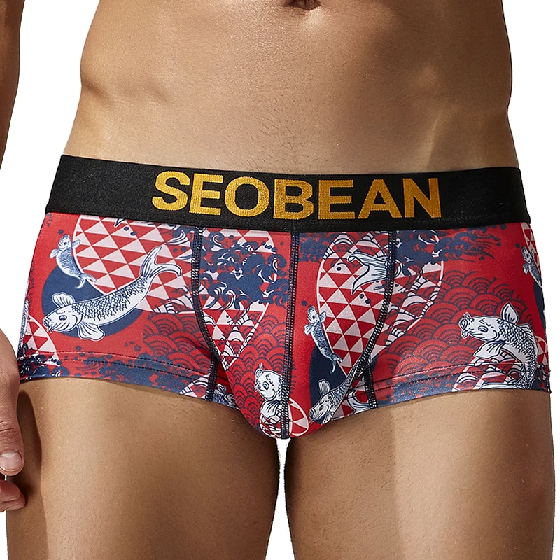 New Seobean men boxer color fashion Shorts Home Loose Men boxer summer