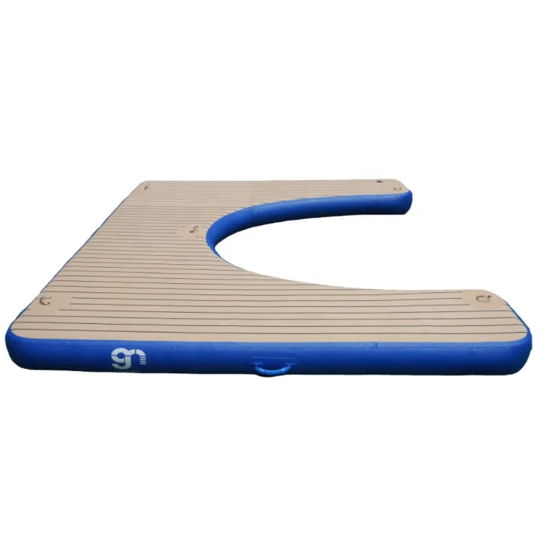 Custom PVC Inflatable Floating Platform Water Island Pontoon Jet Ski Dock Mat Yacht Dock Sale with Customized Color & Size