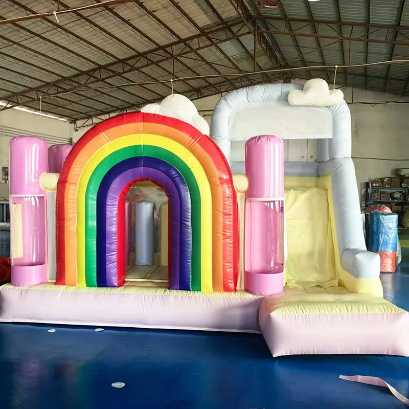 رخيصة جديدة نفخ كذاب لعبة الشريحة قوس قزح نفخ الكرة العائمة ترتد البيت