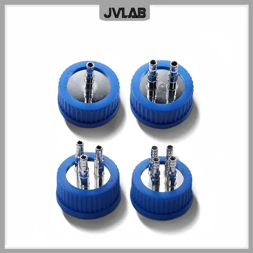 Imagen 1 del producto Tapa de alimentación de reactor de tanque de fermentación, tapa de tarro de acero inoxidable con tarros SS, tapa de espacio frontal azul, cubierta de repuesto SS para tubo de 5 mm