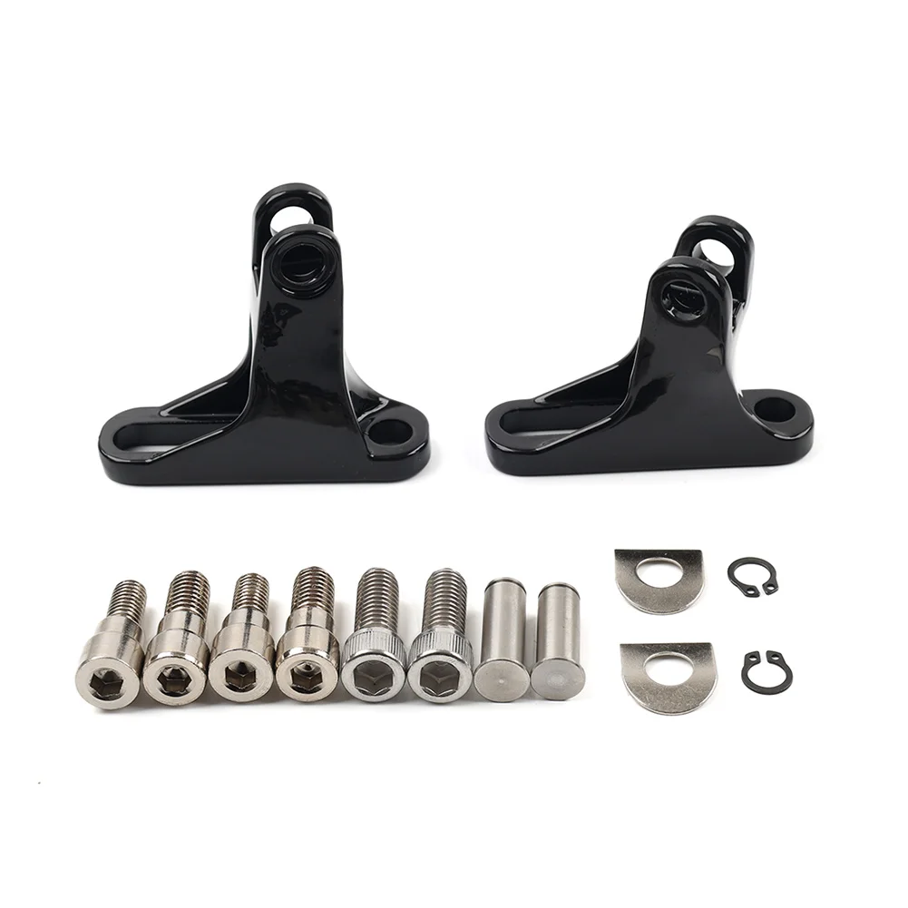 Passenger Rear Footpeg Mounting Mini Kit For Harley Touring Models 1993 1994+ Aluminum Black