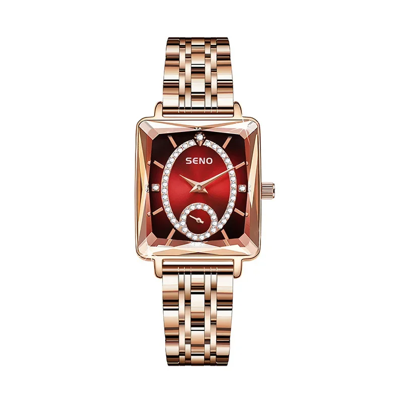 Fashion Watch Ladies Square Women Watches Top Brand Luxury Rose Golden Quartz Stainless Steel Waterproof Wrist Watch Reloj Mujer