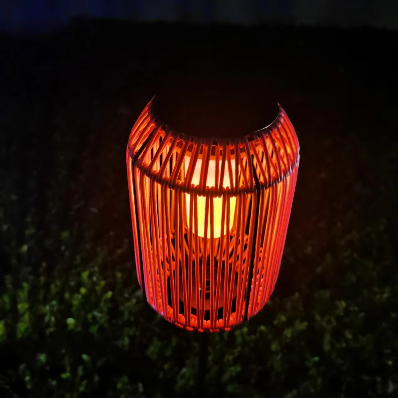 Vintage Finish Metal Solar Lights, Outdoor Yard & Garden Night Landscape Decor