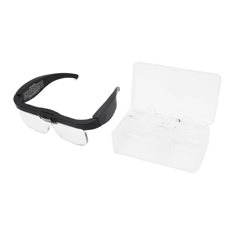 Magnifying Glasses With Light Lenses Eyeglasses Magnifier ABS+Acrylic For Hobby, Crafts, Reading And Close Work