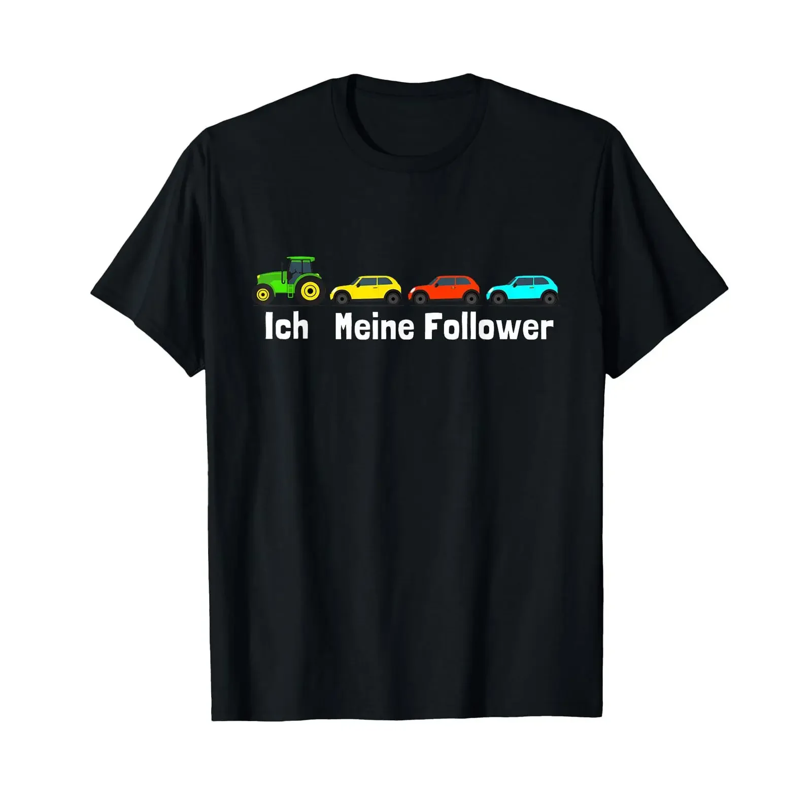 T Shirt with German Text quot Ich Meine Follower Language black vintage Washed Versatile Stylish streetwear designer clothes