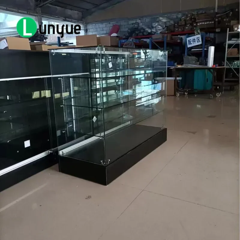 Wooden Glass Display Cabinet High Quality Commodity Showcase Rack Factory Direct Sales Low Price Exhibition Hall Level