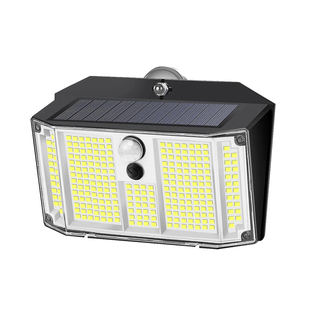 Magnetyczna solarna lampa ścienna zewnętrzna z czujnikiem ruchu i silnymi magnesami, 158/176/268/418 LED, wodoodporna IP65, lampki schodowe. — 2
